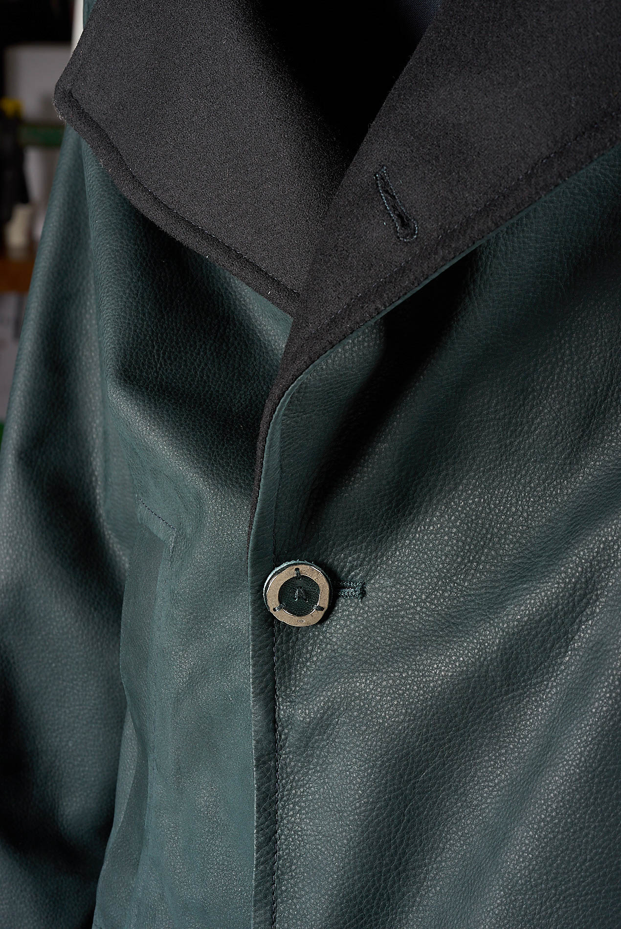 DANIELE BASTA LEATHER AND SILVER JACKET 